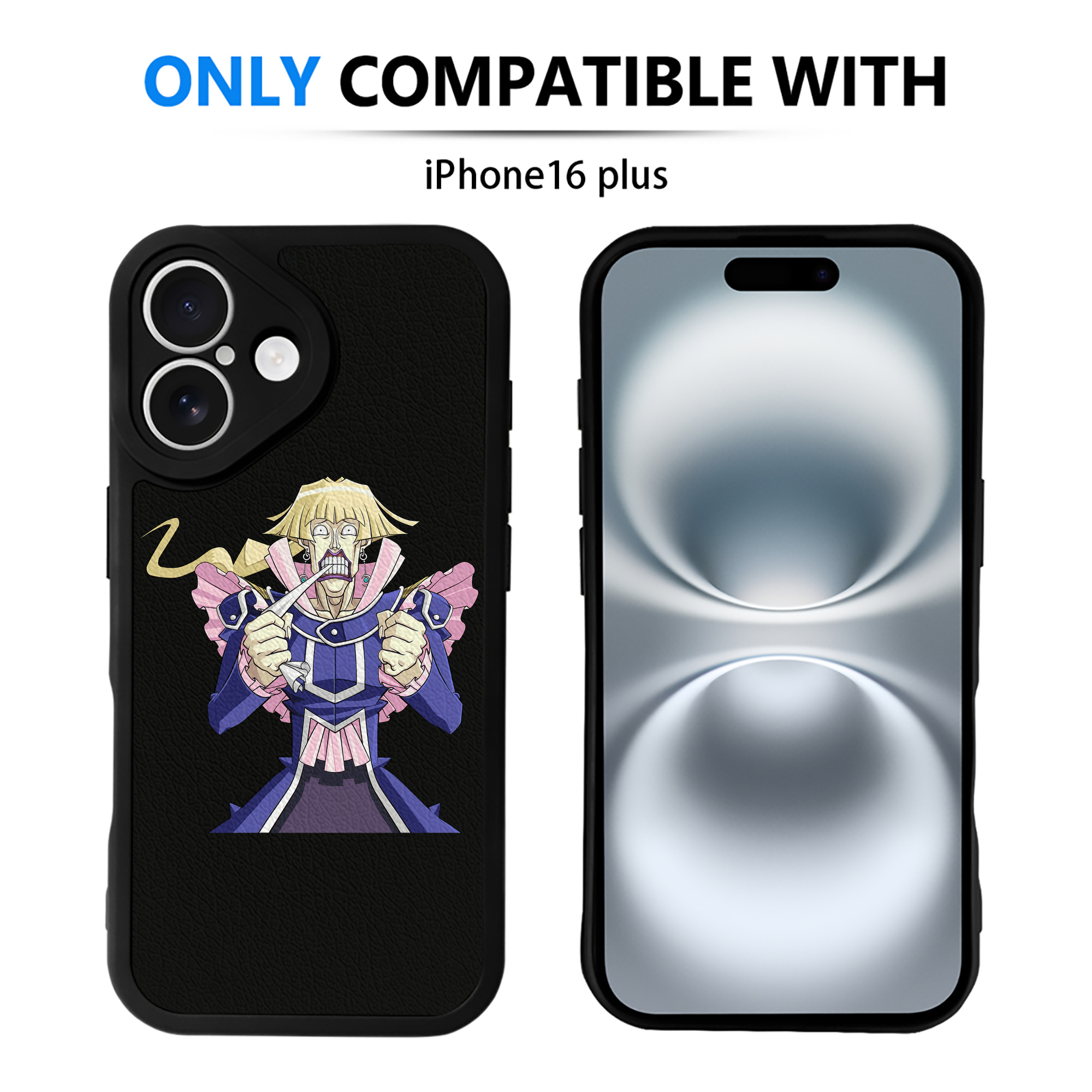 （画像用） 遊☆戯☆王 Yu-Gi-Oh! 【iPhone 16シリーズ対応】シリコンスマホケース（レザー調） 材質：シリコン